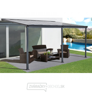 Hliníková pergola Lanitplast WALL 43 antracit + bronz PC