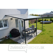 Hliníková pergola Lanitplast WALL 43 antracit + číry PC náhled