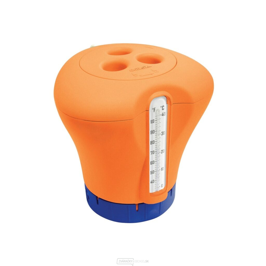 Plavák na chlór s teplomerom - oranžová