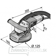 Flex Sanačná brúska s variabilnými otáčkami pre bezprašné brúsenie až do rohov, 125 mm, LDE 16-8 125 R, Kit Turbo-Jet II Náhľad