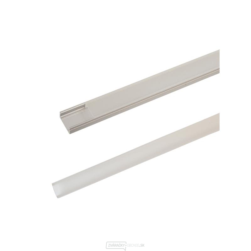 AL profil AS1 nový pre LED pásy, na upevnenie, s plexi, 2 m gallery main image