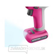 Aku vŕtací skrutkovač ružový EXTOL 12V Li-ion, 1500mAh náhled