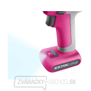 Aku vŕtací skrutkovač ružový EXTOL 12V Li-ion, 1500mAh náhled