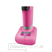 Aku vŕtací skrutkovač ružový EXTOL 12V Li-ion, 1500mAh náhled
