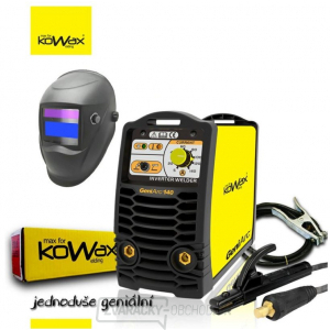 KOWAX® GeniArc®140 Navarovacia. invertor MMA/TIG, set 03a + 3m káble + kukla + elektródy 2,5mm/2,5kg
