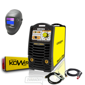 KOWAX® GeniArc® 160 EVO Zvárací invertor MMA/TIG SET03a - 3m Káble + Kukla + Elektródy 2.5mm/2.5kg