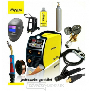 KOWAX GeniMig 220 + horák 4m, káble 3m, ventil, kukla, zvárací drôt, sprej, PODVOZOK, Fľaša CO2  gallery main image