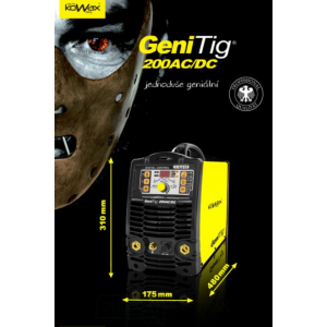 GeniTig 200AC/DC HF SET06 + horák HKT09A4 s koncovými dielmi, kukla, podvozok, redukčný ventil, tlaková fľaša ARGÓN plná gallery main image