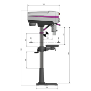 Stĺpová vŕtačka OPTIdrill DP 26 F (400 V) náhled