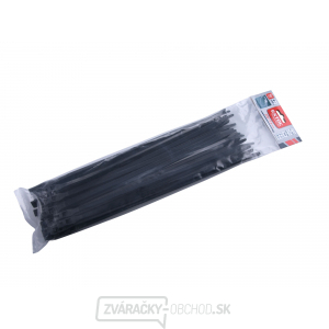 Pásky sťahovacie na káble EXTRA, čierne, 370x7,6mm, 50ks, nylon PA66