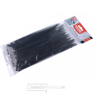 Pásky sťahovacie na káble EXTRA, čierne, 200x3,6mm, 100ks, nylon PA66