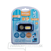 čelovka 480L, USB nabíjanie, IR čidlo, OSRAM LED + COB LED náhled