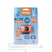 čelovka 100lm, USB nabíjanie s IR čidlom, 3W LED Náhľad