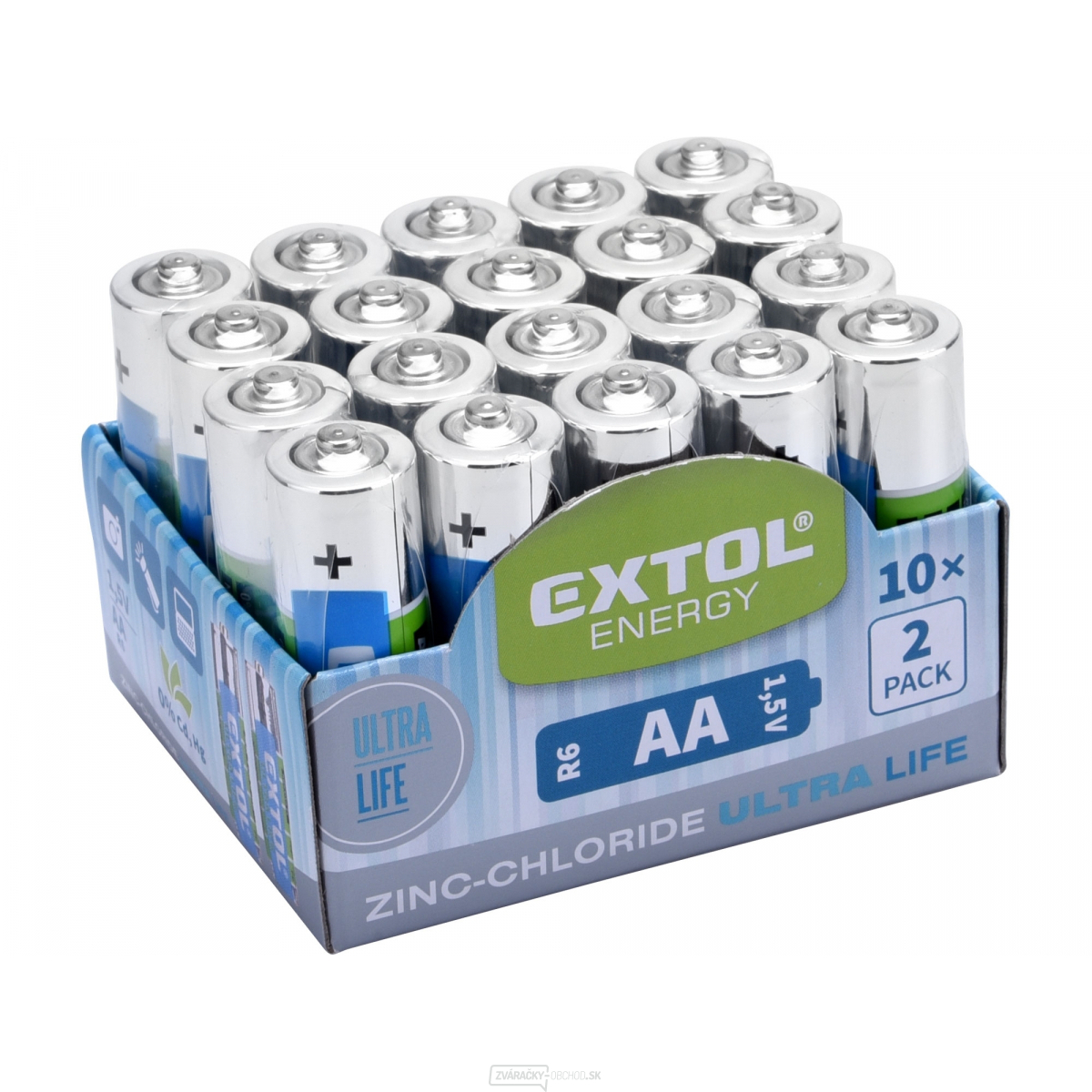 Batéria zink-chloridové, 20ks, 1,5V AA (R6)