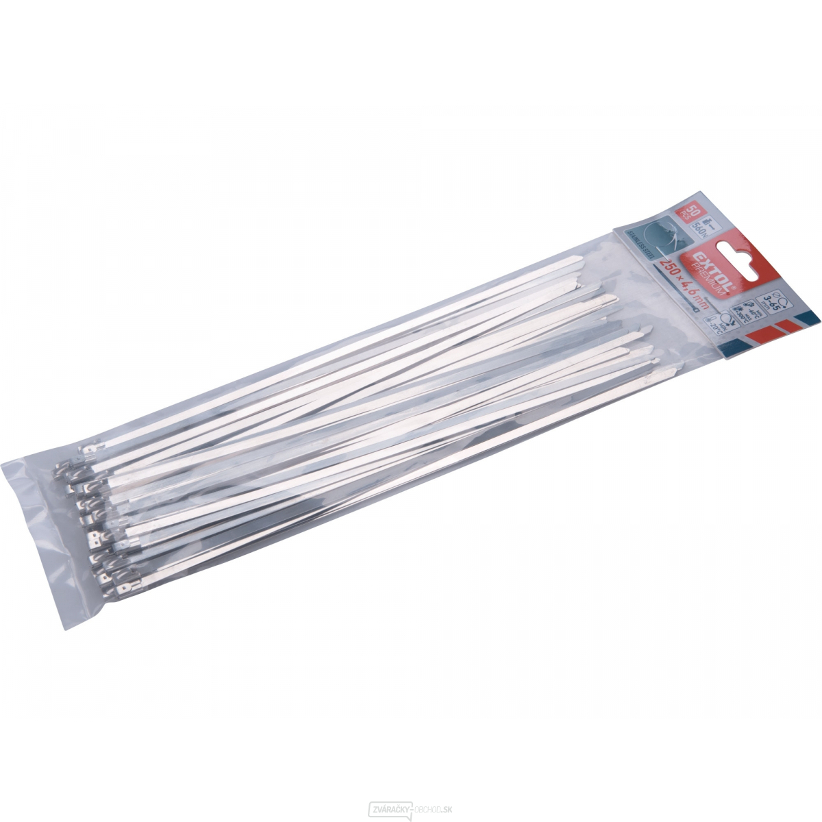 Pásky sťahovacie NEREZ, 250x4,6mm, 50ks Pásky sťahovacie NEREZ, 250x4,6mm, 50ks gallery main image