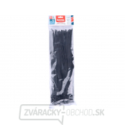 Pásky sťahovacie čierne, rozpojiteľné, 400x7,2mm, 100ks, nylon PA66 Náhľad