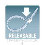 Pásky sťahovacie čierne, rozpojiteľné, 400x7,2mm, 100ks, nylon PA66 Náhľad