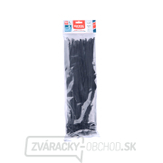 Pásky sťahovacie čierne, rozpojiteľné, 400x7,2mm, 100ks, nylon PA66 Náhľad