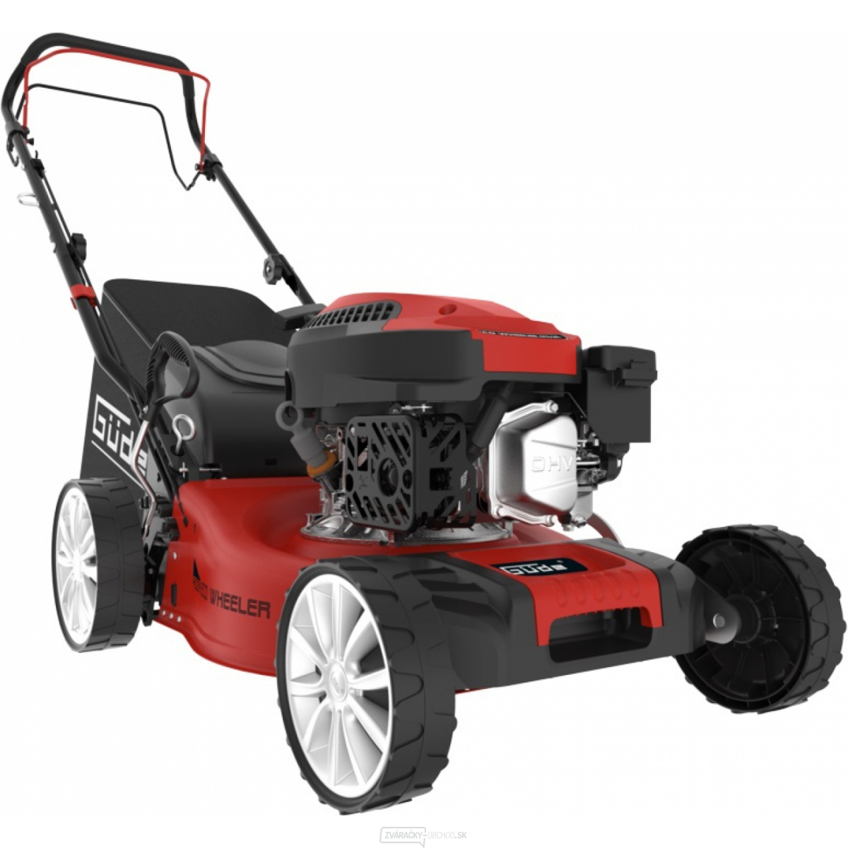 Benzínová kosačka na trávu GÜDE ECO WHEELER 413.2 R s pojazdom