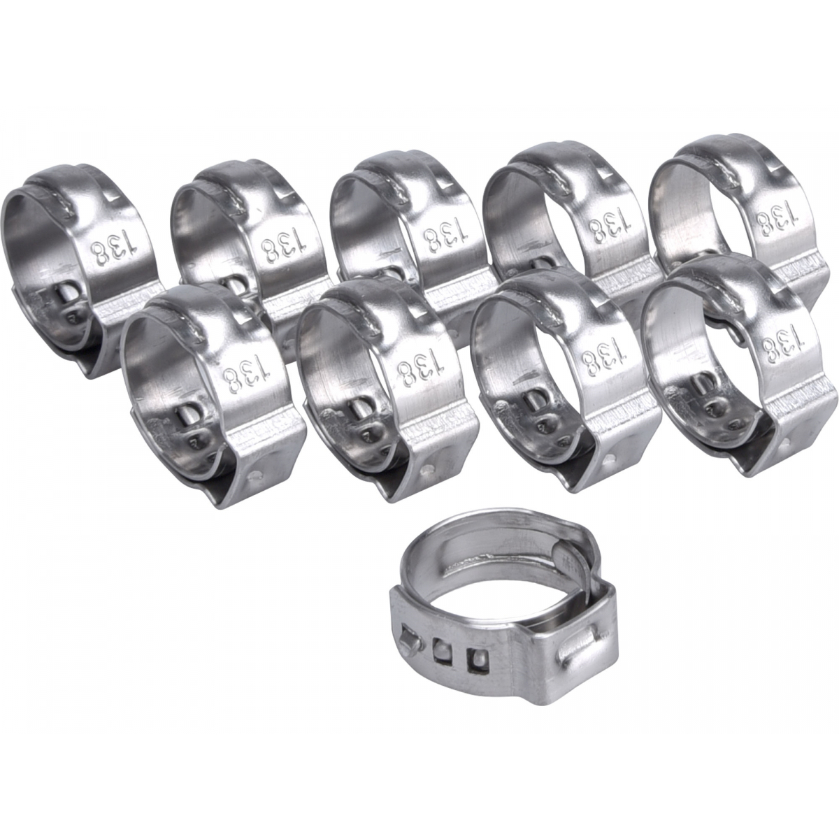 Spona na hadicu, 10ks, O13,8mm, INOX