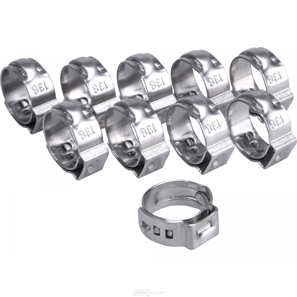 Spona na hadicu, 10ks, O13,8mm, INOX