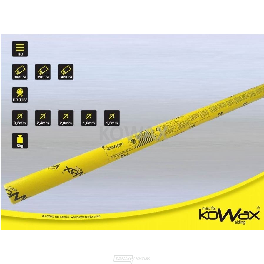 308LSi TIG 2,4mm 5kg zvárací drôt Kowax - 1Ks