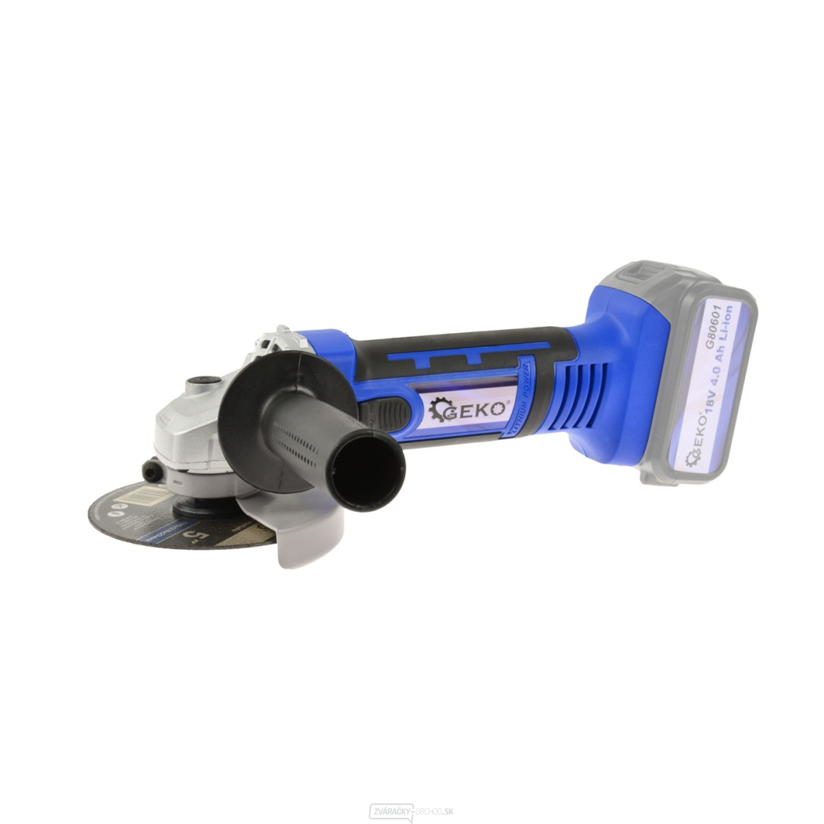 Akumulátorová uhlová brúska 115 mm Geko, 18V