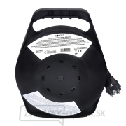 Solight predlžovací prívod na bubne, 4 zásuvky, 10m, čierny kábel, 3x 1,0mm2 náhled