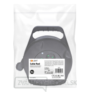 Solight predlžovací prívod na bubne, 4 zásuvky, 10m, čierny kábel, 3x 1,0mm2 náhled