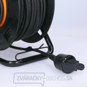 Solight predlžovací prívod na bubne, 1 zásuvka, vonkajšie, 50m gumový kábel, 3x 1,5mm2, IP44 náhled