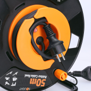 Solight predlžovací prívod na bubne, 1 zásuvka, vonkajšie, 50m gumový kábel, 3x 1,5mm2, IP44 náhled