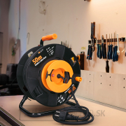 Solight predlžovací prívod na bubne, 1 zásuvka, vonkajšie, 50m gumový kábel, 3x 1,5mm2, IP44 náhled