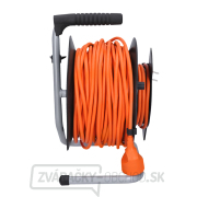 Solight predlžovací prívod na bubne, 1 zásuvka, 50m, oranžový kábel, 3x 1,5mm2 Náhľad