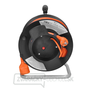 Solight predlžovací prívod na bubne, 1 zásuvka, 50m, oranžový kábel, 3x 1,5mm2 Náhľad