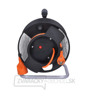 Solight predlžovací prívod na bubne, 1 zásuvka, 25m, oranžový kábel, 3x 1,5mm2 Náhľad
