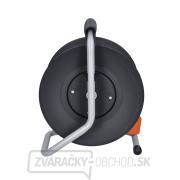 Solight predlžovací prívod na bubne, 1 zásuvka, 25m, oranžový kábel, 3x 1,5mm2 náhled
