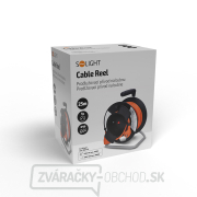 Solight predlžovací prívod na bubne, 1 zásuvka, 25m, oranžový kábel, 3x 1,5mm2 náhled