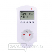 Solight termostaticky spínaná zásuvka, zásuvkový termostat, 230V/16A, režim vykurovania alebo chladenia, rôzne teplotný režim gallery main image