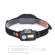 Solight LED čelové nabíjacie svietidlo, 3W + COB, 150 + 60lm, Li-ion Náhľad