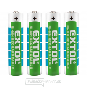 Batérie nabíjacie, 4ks, AAA (HR03), 1,2V, 1000mAh, NiMh Batérie nabíjacie, 4ks, AAA (HR03), 1,2V, 1000mAh, NiMh gallery main image