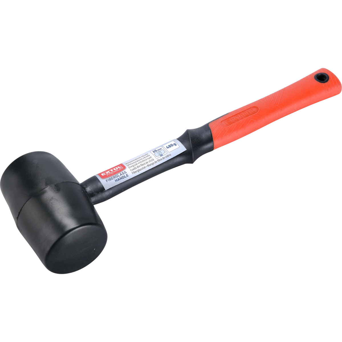EXTOL PREMIUM Palička gumová čierna, priemer 60mm 8811103