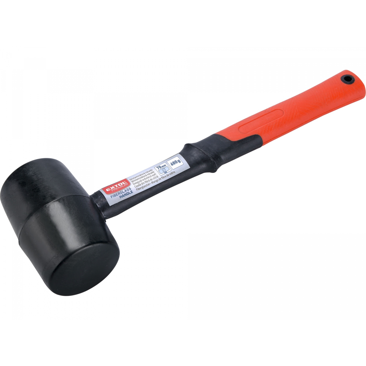 EXTOL PREMIUM Palička gumová čierna, priemer 70mm 8811104