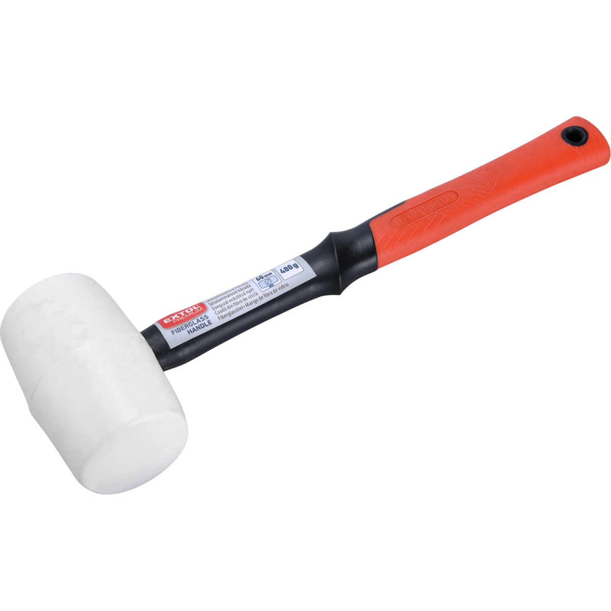 EXTOL PREMIUM Palička gumová biela, priemer 60mm 8811113