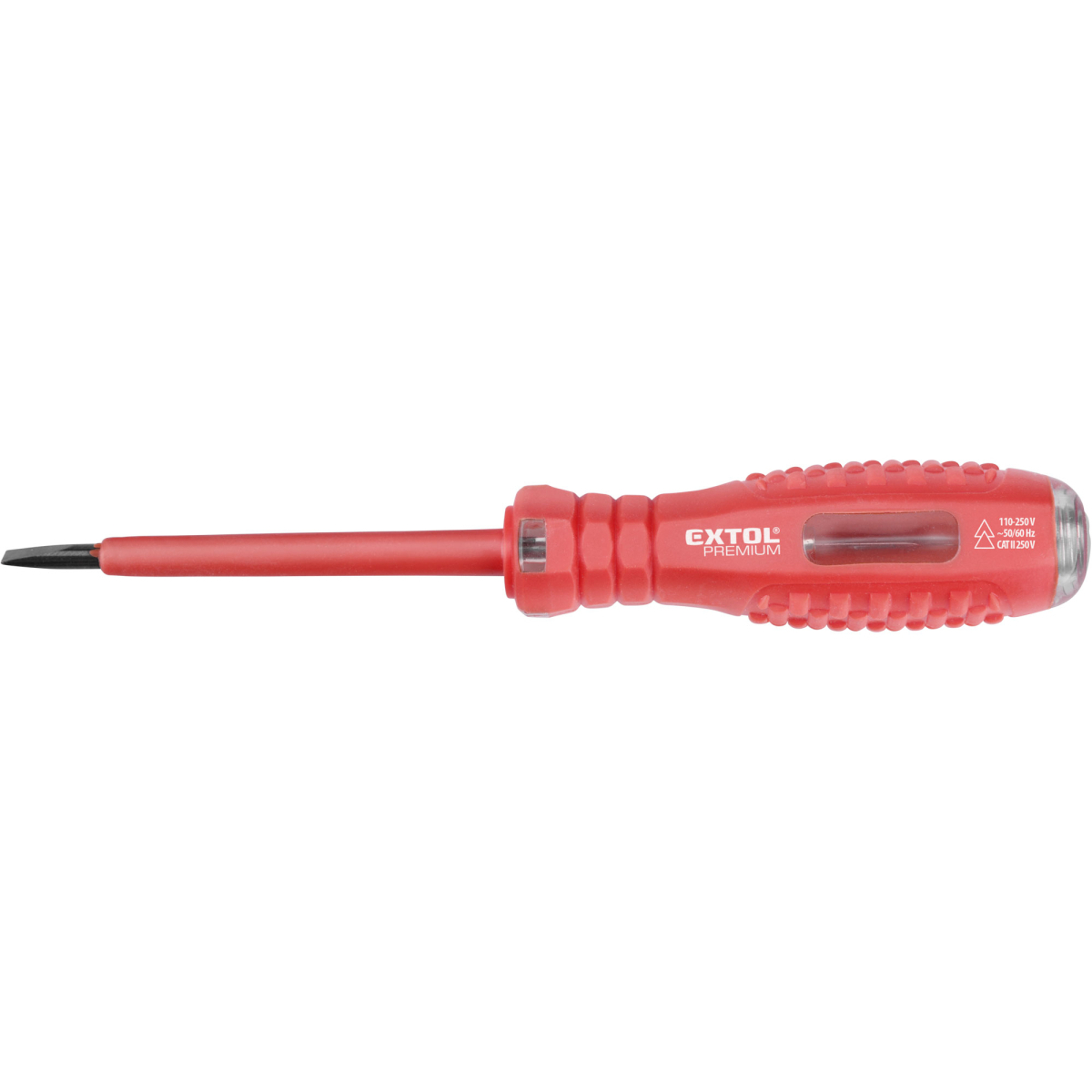 EXTOL PREMIUM Skúšačka napätia 110-250V, plochá (-), 160mm 8831203