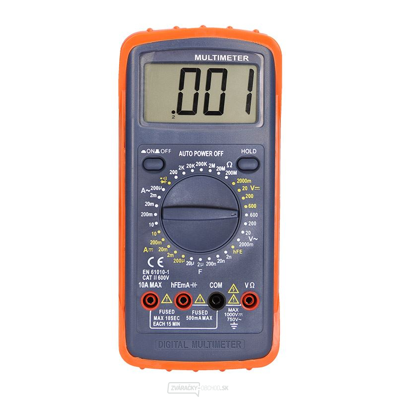 Solight multimeter, max. AC 600V/10A, max. DC 600V/10A, test diódy, bzučiak, hFE, kapacita, odpor