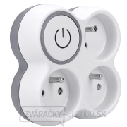 Solight rozbočka, 3x 10A, biela-šedá, vypínač Náhľad