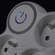 Solight rozbočka, 3x 10A, biela-šedá, vypínač náhled