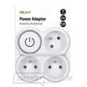 Solight rozbočka, 3x 10A, biela-šedá, vypínač náhled