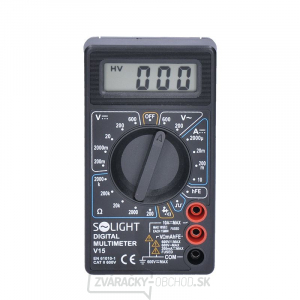 Solight multimeter, max. AC 500V, max. DC 500V/10A, test diódy, bzučiak