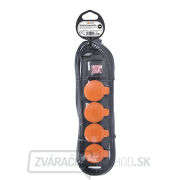 Solight predlžovací prívod IP44, 4 zásuvky, vypínač, vonkajšie, 3m Náhľad